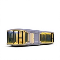 ALLCOVER Space Capsule Cabin, maison modulaire contemporaine certifiée KC en acier et aluminium, mini-maison préfabriquée, pod de glamping