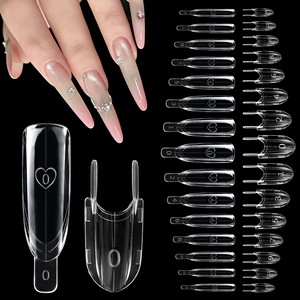 ZHI JIA Professionnel 120PCS Moule à ongles Rocket Sandwich - Capsules d'ongles double forme pour extension de polygel - Product Image 1