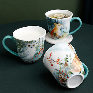 แก้วเซรามิคลายสัตว์ป่าแบบขายส่ง แก้วกาแฟสไตล์นอร์ดิก - Product Image 6