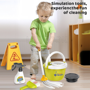 Zhorya Jouets de nettoyage d'imitation avec aspirateur, <span class=keywords><strong>chariot</strong></span> d'outils de ménage, kit de jeu - Product Image 2