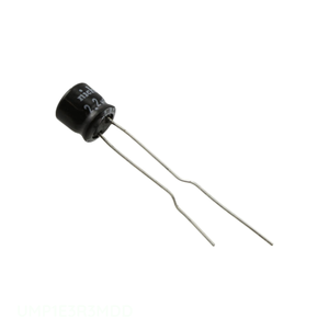 ตัวเก็บประจุแบบ Through Hole CAP ALUM 3.3UF 20% 25V RADIAL TH 3.3 uF UMP1E3R3MDD - Product Image 1