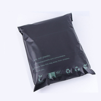 Kustom 25.5*37Cm Hitam Matte Pakaian Pos Plastik Poli Mailer Ramah Lingkungan Tas Surat