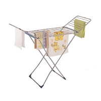 FIRST HORSE Design Classique 20M Séchoir à Linge Pliable en Acier Inoxydable sur Pied, Étendoir Métallique Pliant