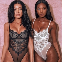 Ensemble de lingerie sexy pour femmes matures, teddy transparent, babydoll moulant, taille plus, body ajouré