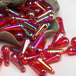 Perles acryliques transparentes couleur AB en forme de goutte d'eau 8x20mm pour la fabrication de bijoux, perles en vrac irisées, pendentif en plastique - Product Image 2