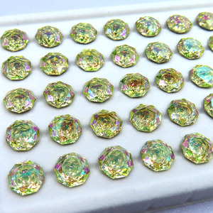 Mới đến pointback thiết kế Rose <span class=keywords><strong>cut</strong></span> Nail Art ánh sáng Topaz Glass K9 Fancy Đá Nail đá quý Cristal thạch cho móng tay vàng - Product Image 1