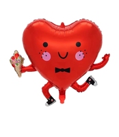 Ballons en feuille d'aluminium en forme de cœur, de lèvres, d'ours et de fleurs pour la Saint-Valentin, pour les décorations de mariage