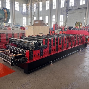 Factory Peripheral Double-layer Color Steel Wall Panel Production Machinery Full-automatic Double-layer Roll Forming Machine - Product Image 5