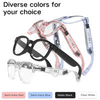 Lunettes intelligentes de traduction en temps réel avec IA, caméra 8MP, commande vocale ChatGPT, Wi-Fi 6, appels Bluetooth, lecture de musique, réunions d'affaires