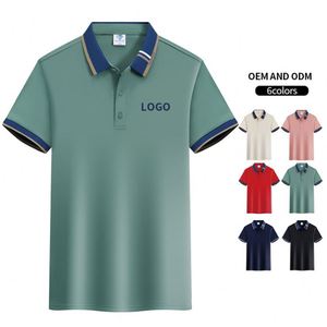 New Ice Silk Men's Polo Shirt Summer Anti Pilling Custom logo Breathable Quick Drying Comfortable Version Polo for Men - Product Image 1