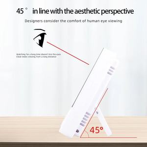 مقياس حرارة ورطوبة رقمي مع ساعة وشاشة LCD |   مقياس درجة الحرارة والرطوبة للاستخدام الداخلي والخارجي متعدد الاستخدامات - Product Image 4