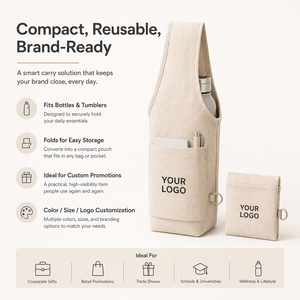 Funda de Lona Reutilizable Ecológica SHINY para Bebidas Frías, Funda Personalizada con Logotipo para Promoción y Cafeterías - Product Image 2