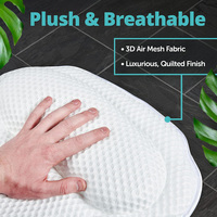 Hot seller Customion Oreiller avec 6 Ventouses Fortes 3D Air Mesh Oreiller de Bain Baignoire Oreiller de Bain