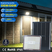 Projecteur solaire rechargeable à surface incurvée KCD 4000k étanche IP65 100w 200w 300w 400w certifié CE RoHS 20000 Lumens