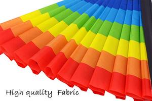 Éventail en bambou arc-en-ciel personnalisé, nouveau design, peinture de style chinois, décoration pour événements - Product Image 6