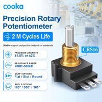 Potentiomètres rotatifs de précision série SRS22 Kit de résistance à film de carbone 10k/20k/50k/100k/200k pour le contrôle de vitesse du commutateur de Volume