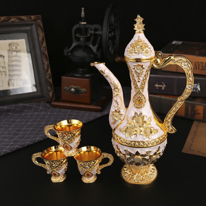 Service à vin Baijiu de style antique, tasses classiques haut de gamme, bouilloires domestiques de luxe léger, décorations anciennes - Product Image 2