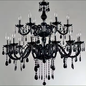 Lampes de lustre tendance Bougie de fumée noire Lustres en cristal uniques modernes à 11 lumières pour salle à manger - Product Image 4