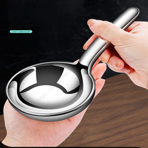 Cuillère ronde en acier inoxydable 304 Syh235, épaissie, à manche court, pour la cuisine domestique et les restaurants (vente en gros) - Product Image 5