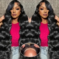 Perruque en cheveux humains vierges à ondulations profondes, double trame, 100 % vierge, compatible permanente, toutes couleurs, pour femme noire