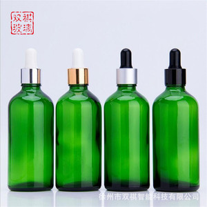 Green Glass <b>Dropper</b> <b>Bottles</b> 5-100ml Recyclable For Essential Oil Storage - Product Image 1