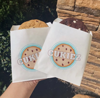 Sachets Personnalisés pour Biscuits aux Pépites de Chocolat au Lait, Emballage Œuf avec Logo et Sceau de Cire, Papier Ingres Graisse pour Boîtes à Brownies Sucrés