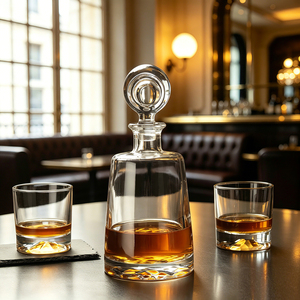 Ensemble de <span class=keywords><strong>carafe</strong></span> à whisky en cristal de luxe de 1050 ml avec bouchon en verre, <span class=keywords><strong>carafe</strong></span> à bourbon, à scotch, à vin, distributeur de liqueur, cadeau pour homme, articles de bar - Product Image 3
