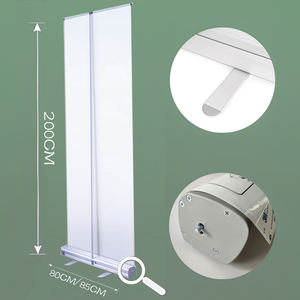 Bannière enroulable personnalisée Support de bannière rétractable facile à installer Porte-enseigne de salon professionnel - Product Image 4