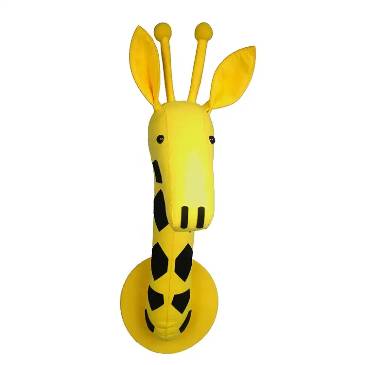 Decoración del hogar 3D animal cabeza decoración de la pared de la habitación de los niños adorno jirafa cabeza de animal
