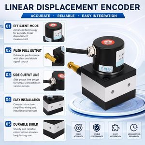 BONKZEBU Linear <b>String</b> Pot Encoder 100mm DC Wire Leads Compact Mechanical Encoder For Cylinder Testing - Product Image 4