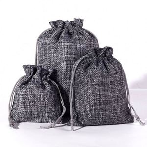 Wholesale Various Size Burlap Fabric Bag Jute Hemp Bags Wholesale Pouches Jute Burlap Bags Drawstring With Logo - Product Image 3