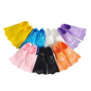 Adult Soft Silicone Free Diving Flippers Water Sports Short Custom Swim Fins Scuba Diving Fins