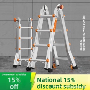 <span class=keywords><strong>Échelle</strong></span> télescopique compacte multifonctionnelle pour la maison, en alliage d'aluminium, pliable, pour travaux d'ingénierie - Product Image 1