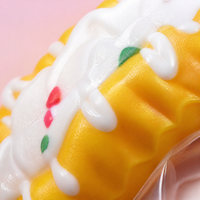 Nouveau jouet anti-stress souple en silicone de qualité alimentaire 2026, en forme de beurre, pour enfants de 5 à 7 ans, avec un design de gâteau délicieux pour le soulagement du stress