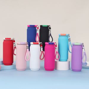 Logo 500Ml 17Oz Stainless Steel Vacuum Insulated Shatter-Resistant Pull-Tab <b>Thermos</b> Cola Can Cup Water Bottle Tumbler With Rope - Product Image 2