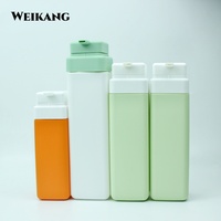 Bouteille de shampooing carrée personnalisée 300ml 500ml 750ml en plastique PE, bouteille pour soins capillaires, emballage rechargeable pour shampooing et après-shampooing