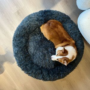 Cama redonda de felpa lavable a máquina para perros y gatos, camas suaves y esponjosas para autocalentarse para descansar - Product Image 5