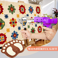 Kit complet de tufting manuel avec cadre et pistolet électrique pour la création de tapis personnalisés DIY pour débutants