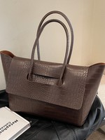 Grand Sac Fourre-Tout Designer en Cuir PU, Nouvelle Mode 2026, Grande Capacité 40x26x12 cm pour Femmes, Sac à Bandoulière de Qualité de 16 Pouces