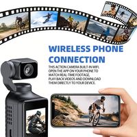 Caméra d'action portable 4K WiFi avec stabilisation EIS et écran rotatif pour moto, cyclisme, voyages et enregistrement de vlogs