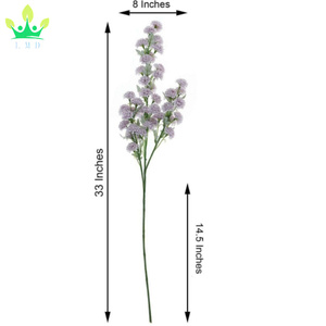 Lavanda artificiale crisantemo fiori di seta mamme Pom Pom Spray per festa nuziale - Product Image 2