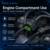 Connecteur étanche Reelhon 2 broches femelle pour feux de brouillard de voiture H11 H9 M6 6189-0935