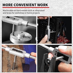 110-teiliges Metrisches Gewindebohrer- und Schneideisen-Set Metrische Schraubengewinde M2-M18 zum Schneiden von Außen- und Innengewinden - Product Image 2