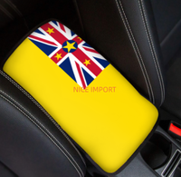 Meilleures ventes : Coussin d'accoudoir universel pour console centrale de voiture, protection de boîte de rangement, compatible SUV, berline, camion – Drapeau de Montserrat