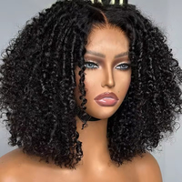 Perruque bouclée Pixie 13x6 en cheveux humains, perruque frontale HD en dentelle complète, fournisseur de perruques frontales en dentelle vierge indienne brute pour femmes noires
