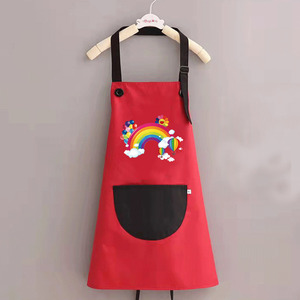 Delantal <span class=keywords><strong>de</strong></span> poliéster con estampado <span class=keywords><strong>de</strong></span> logotipo personalizado al mejor <span class=keywords><strong>precio</strong></span>, delantal impermeable personalizado para niños, delantal <span class=keywords><strong>de</strong></span> cocina para Chef, delantal para hornear para niños - Product Image 6