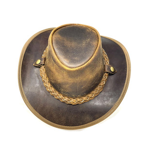 Sombreros de Cuero PU Personalizados al por Mayor para Hombre, Estilo Occidental a la Moda, Personalizables, de Secado Rápido, Transpirables, para Montar a Caballo al Aire Libre - Product Image 2