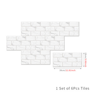 Adesivi Murali Cartoon di Alta Qualità Cinesi, <span class=keywords><strong>Carta</strong></span> <span class=keywords><strong>da</strong></span> <span class=keywords><strong>Parati</strong></span> Retrò con Motivo <span class=keywords><strong>a</strong></span> Mattoni, Decorazione Murale per Sfondo - Product Image 1