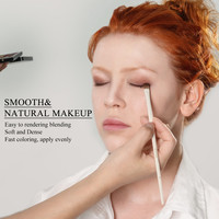 Nouvel ensemble de pinceaux de maquillage professionnels tendance 15 pièces/kit beige, pour anticernes et baume à lèvres, manche en bois, marque privée, logo personnalisé, le meilleur