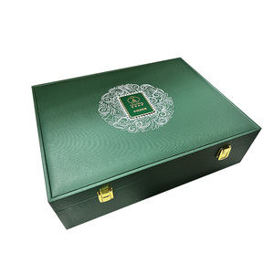 Boîte en bois d'acacia artisanale personnalisée avec broderie et logo en relief pour bijoux, thé, cadeaux d'entreprise, festivals - Product Image 1